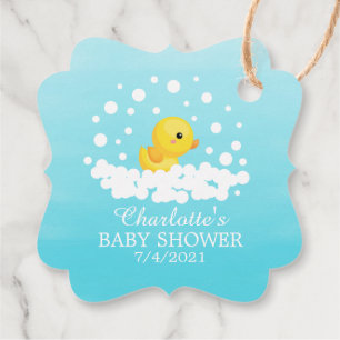 Etiqueta de regalo de favor de Baby Shower de Duck