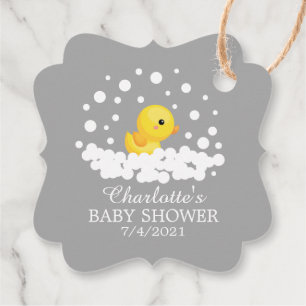 Etiqueta de regalo de favor de Baby Shower de Duck