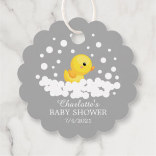 Etiqueta de regalo de favor de Baby Shower de Duck