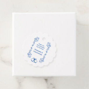 Etiqueta de regalo de favor de boda Campanas Zafir