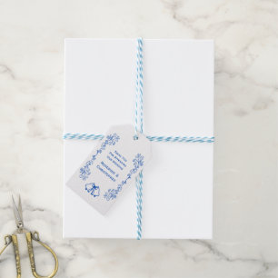 Etiqueta de regalo de favor de boda Campanas Zafir