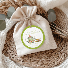 Etiqueta de regalo de favor para fiesta de té