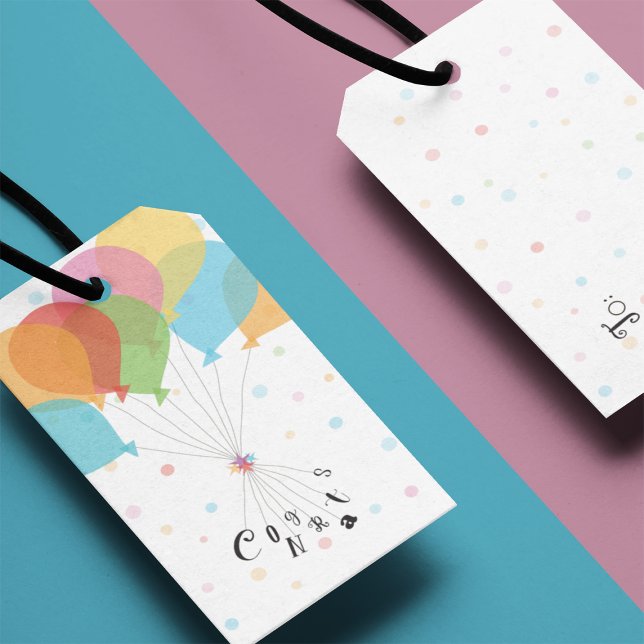 Etiqueta de regalo de felicitaciones caprichosas (Subido por el creador)