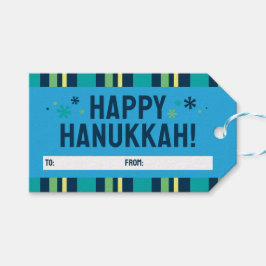 Etiqueta de regalo de Feliz Janucá
