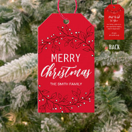 Etiqueta de regalo de Feliz Navidad/Felices Fiesta