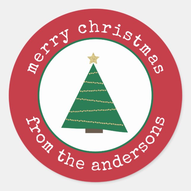 Etiqueta de regalo de ferry Christmas Tree (Anverso)