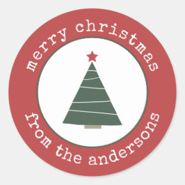 Etiqueta de regalo de ferry Christmas Tree