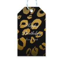 Etiqueta de regalo de fiesta chic con estampado de