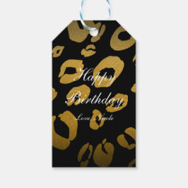 Etiqueta de regalo de fiesta chic con estampado de
