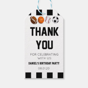 Etiqueta de regalo de fiesta de cumpleaños temátic