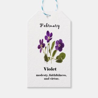 etiqueta de regalo de flor del mes de nacimiento d
