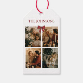 Etiqueta de regalo de fotos de Navidad personaliza