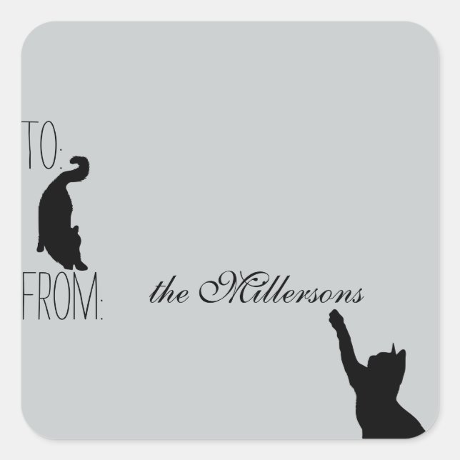 Etiqueta de regalo de gatos (Anverso)
