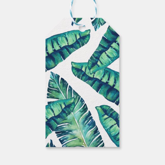 Etiqueta de regalo de Glam tropical (Reverso)