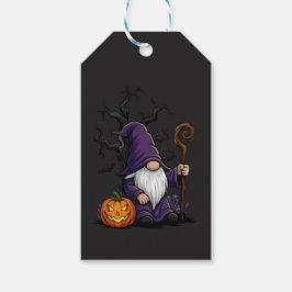 Etiqueta de regalo de gnomo de Halloween