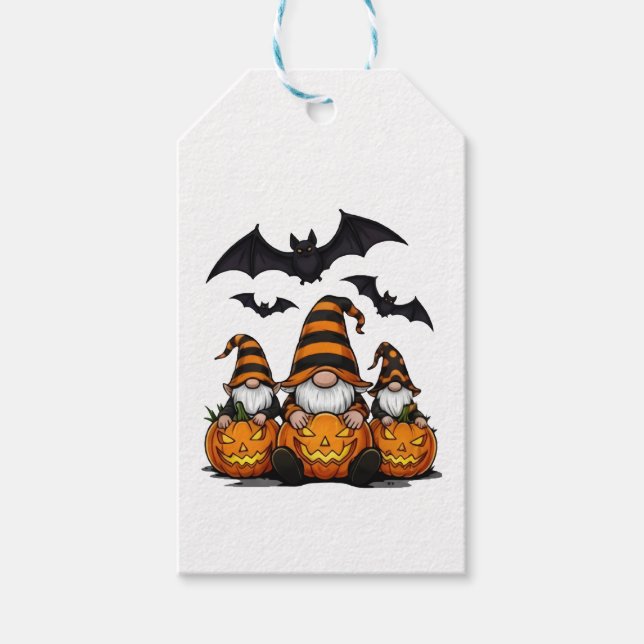 Etiqueta de regalo de gnomo de Halloween (Anverso)