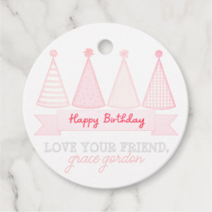 Etiqueta de regalo de Gorra de banner de cumpleaño