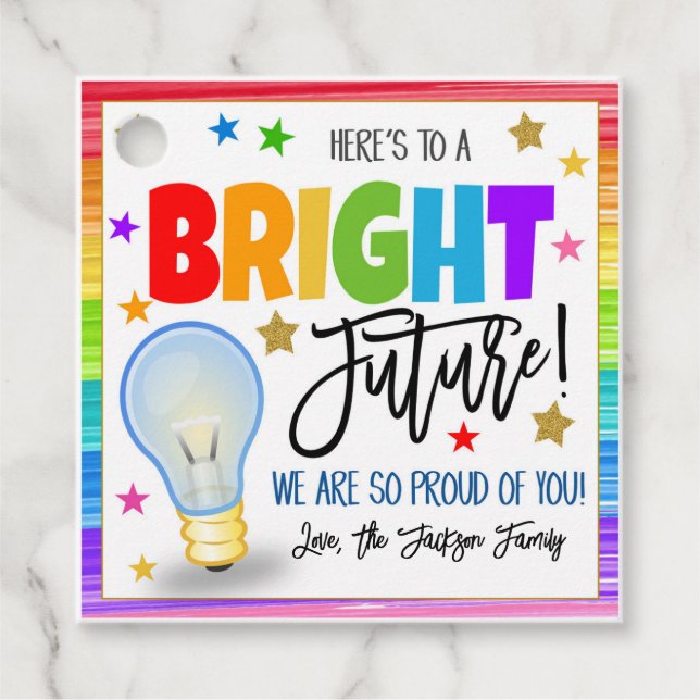 Etiqueta de regalo de graduación (Anverso)