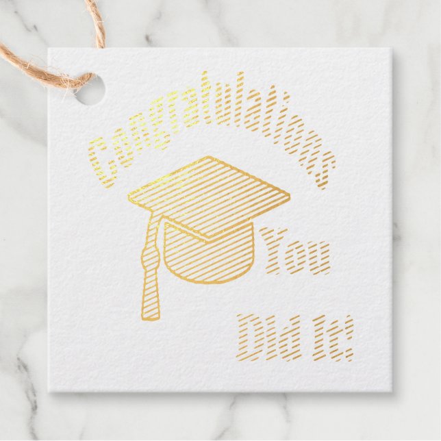 Etiqueta de regalo de graduación (Anverso)