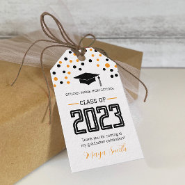 Etiqueta de regalo de graduación simple moderna co