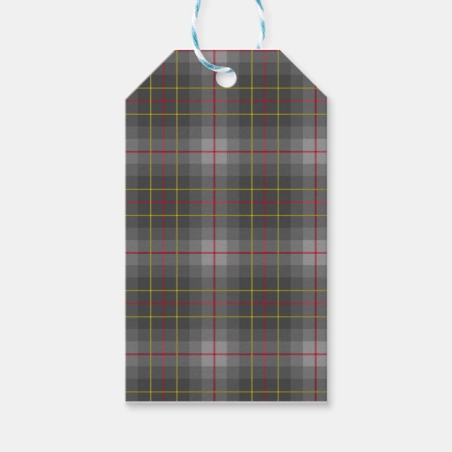 Etiqueta de regalo de Gray Tartan (Anverso)