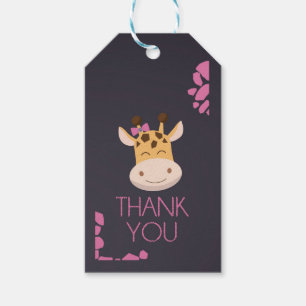Etiqueta de regalo de guijarros rosados