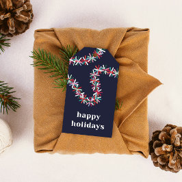 Etiqueta de regalo de guirnalda de oropel Colorida