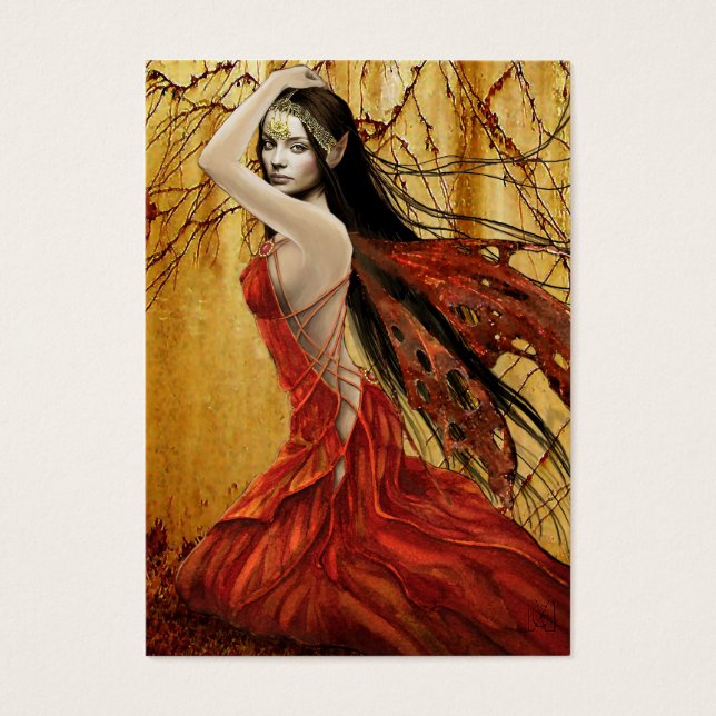 Etiqueta de regalo de hadas de otoño (Frente)