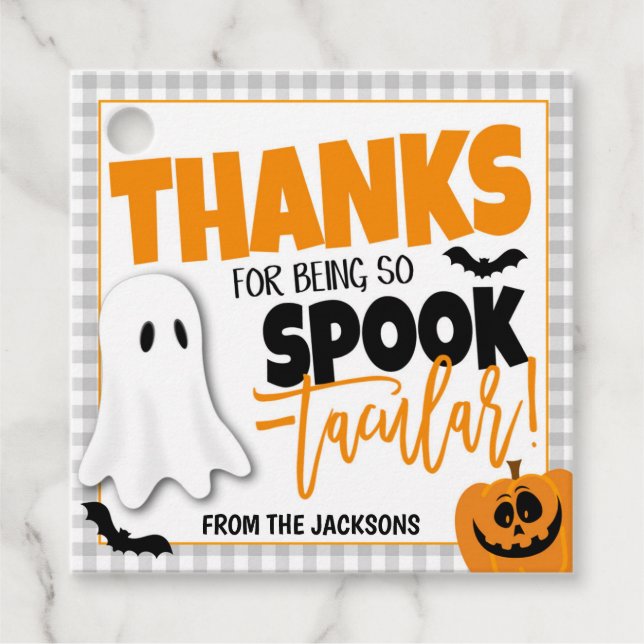 Etiqueta de regalo de Halloween (Anverso)