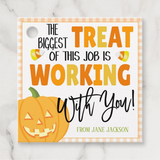 Etiqueta de regalo de Halloween (Anverso)