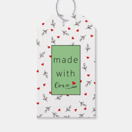 Etiqueta de regalo de Halloween hecha con amor cor