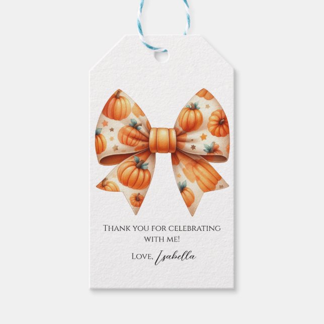 Etiqueta de regalo de Halloween para pequeña calab (Anverso)