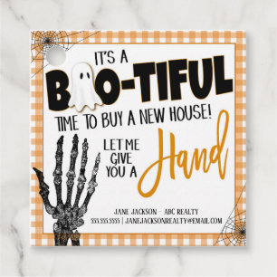 Etiqueta de regalo de Halloween Realtor