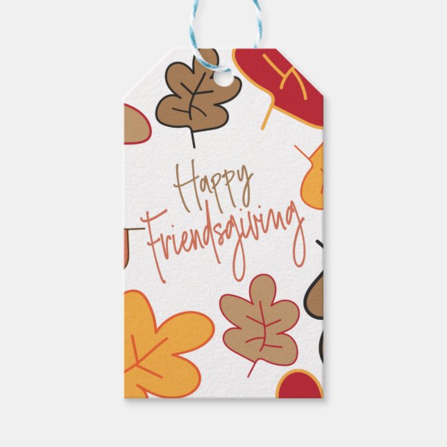 Etiqueta de regalo de Happy Friendding (Anverso)