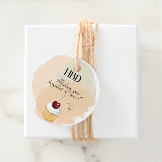 Etiqueta de regalo de HBD para alguien especial (In situ)