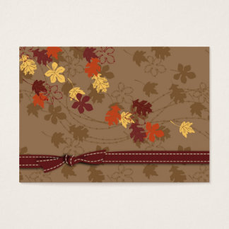 Etiqueta de regalo de hojas de otoño