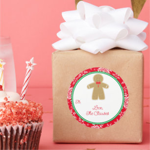 Etiqueta de regalo de hombre de jengibre Navidad S