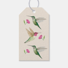 Etiqueta de regalo de Hummingbirds de Anna