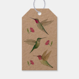 Etiqueta de regalo de Hummingbirds de Anna