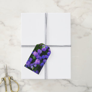 Etiqueta de regalo de Hydrangea realista púrpura c