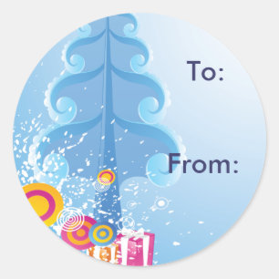 Etiqueta de regalo de invierno frío