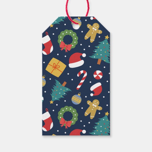 Etiqueta de regalo de Jolly Jumble (Anverso)