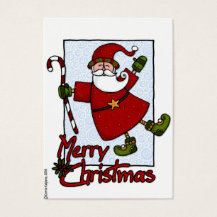 etiqueta de regalo de jolly santa