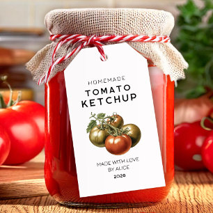 Etiqueta de regalo de Ketchup de tomate casero