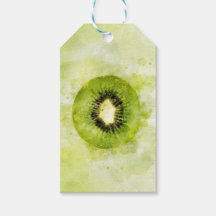 Etiqueta de regalo de kiwi verde