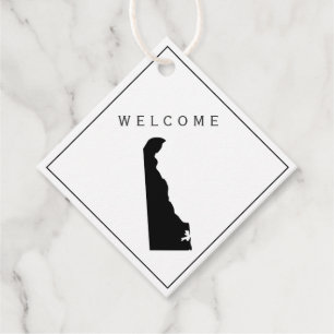 Etiqueta de regalo de la bolsa de bienvenida de De