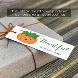 Etiqueta de regalo de la calabaza suave de Acción