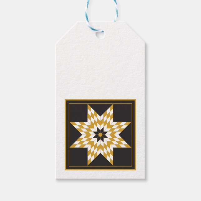 Etiqueta de regalo de la celebración de la estrell (Anverso)