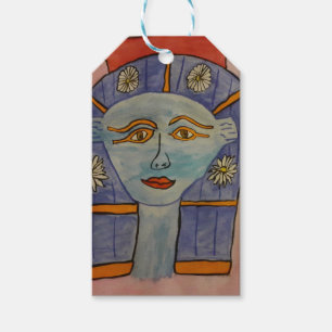 Etiqueta de regalo de la diosa egipcia antigua