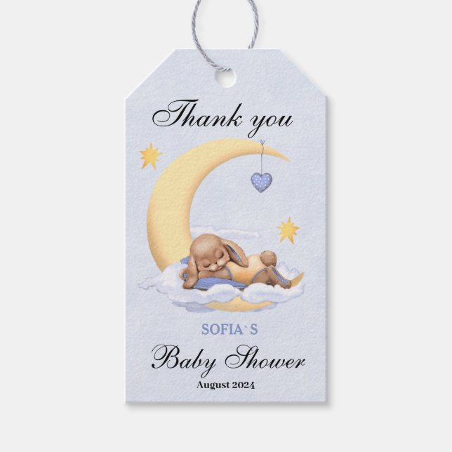 Etiqueta de regalo de la ducha de bebé (Anverso)